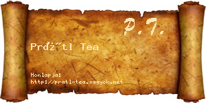 Prátl Tea névjegykártya